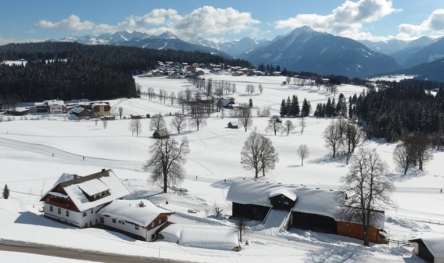 Lage des Rittisserhofs im Winter